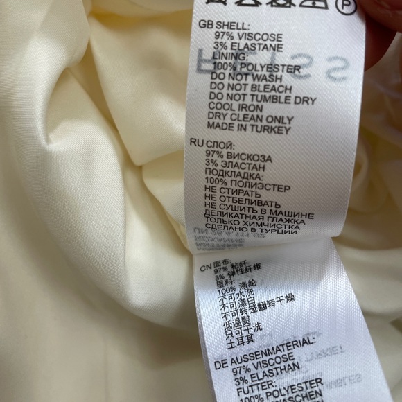 NWT Reiss Ivory Side Split Structured Classic Pencil Skirt Sz 2 🧡🎀 - Picture 12 of 16